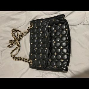Black studded purse